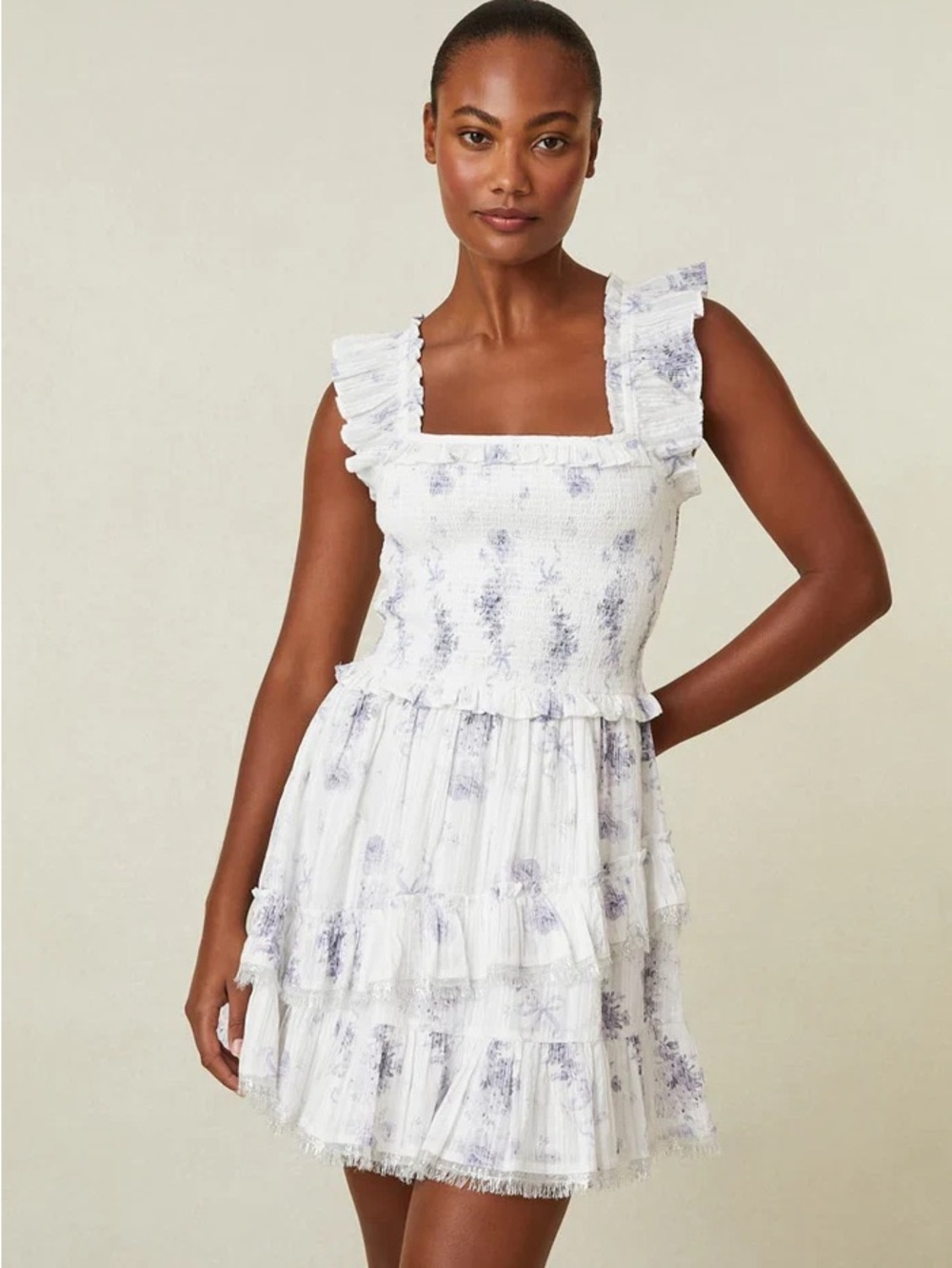 LoveShackFancy Aline floral-print mini dress
